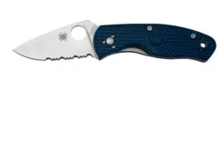Spyderco Persistence Lightweight S35VN Blue C136PSBL FRN Couteau De Poche Partiellement Dentelé