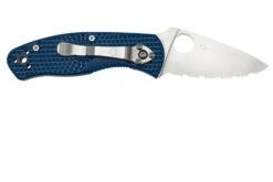 Spyderco Persistence Lightweight C136SBL Serrated S35VN Blue FRN Couteau De Poche -Spyder Couteau Magasin SPC136SBL 02 spyderco