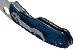 Spyderco Persistence Lightweight C136SBL Serrated S35VN Blue FRN Couteau De Poche -Spyder Couteau Magasin SPC136SBL 04 spyderco