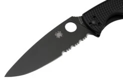 Spyderco Resilience Lightweight Black C142PSBBK FRN Couteau De Poche Partiellement Dentelé -Spyder Couteau Magasin SPC142PSBBK 03 spyderco