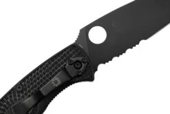 Spyderco Resilience Lightweight Black C142PSBBK FRN Couteau De Poche Partiellement Dentelé -Spyder Couteau Magasin SPC142PSBBK 04 spyderco