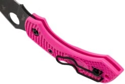 Spyderco C28FPPNS30VBK2 Dragonfly 2 Pink Heals Lightweight Pink Black Blade -Spyder Couteau Magasin SPC28FPPNS30VBK2 05 spyderco