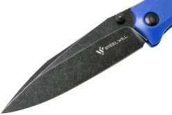 Steel Will Gienah F53-23 Blue, Blackwashed Couteau De Poche -Spyder Couteau Magasin SWK F53 23 03 steel will knives