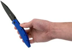 Steel Will Gienah F53-23 Blue, Blackwashed Couteau De Poche -Spyder Couteau Magasin SWK F53 23 08 steel will knives