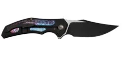 WE Knife Magnetron Black Titanium Flamed Titanium, Black Stonewashed CPM 20CV WE18058-4 Couteau De Poche -Spyder Couteau Magasin WKWE18058 4 02 weknife