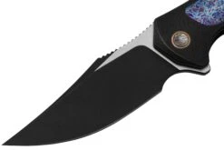 WE Knife Magnetron Black Titanium Flamed Titanium, Black Stonewashed CPM 20CV WE18058-4 Couteau De Poche -Spyder Couteau Magasin WKWE18058 4 03 weknife