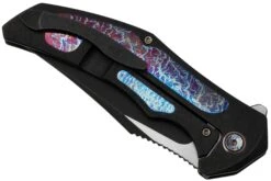 WE Knife Magnetron Black Titanium Flamed Titanium, Black Stonewashed CPM 20CV WE18058-4 Couteau De Poche -Spyder Couteau Magasin WKWE18058 4 07 weknife