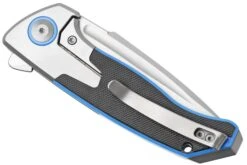 WE Knife Press Check WE20078B-2 Silver Blue Titanium Couteau De Poche -Spyder Couteau Magasin WKWE20078B 2 04 weknife