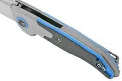 WE Knife Press Check WE20078B-2 Silver Blue Titanium Couteau De Poche -Spyder Couteau Magasin WKWE20078B 2 07 weknife