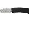WE Knife Shuddan WE21015-DS1, Black Titanium, Hakkapella Damasteel Couteau De Poche