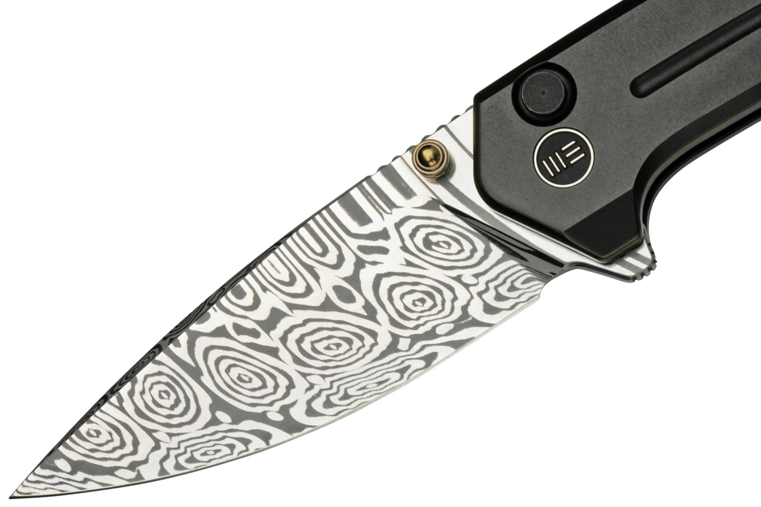 WE Knife Culex WE21026B-DS1, Bronze & Black Titanium, Damasteel Couteau De Poche 5 WE Knife Culex WE21026B-DS1, Bronze & Black Titanium, Damasteel Couteau De Poche – Image 3