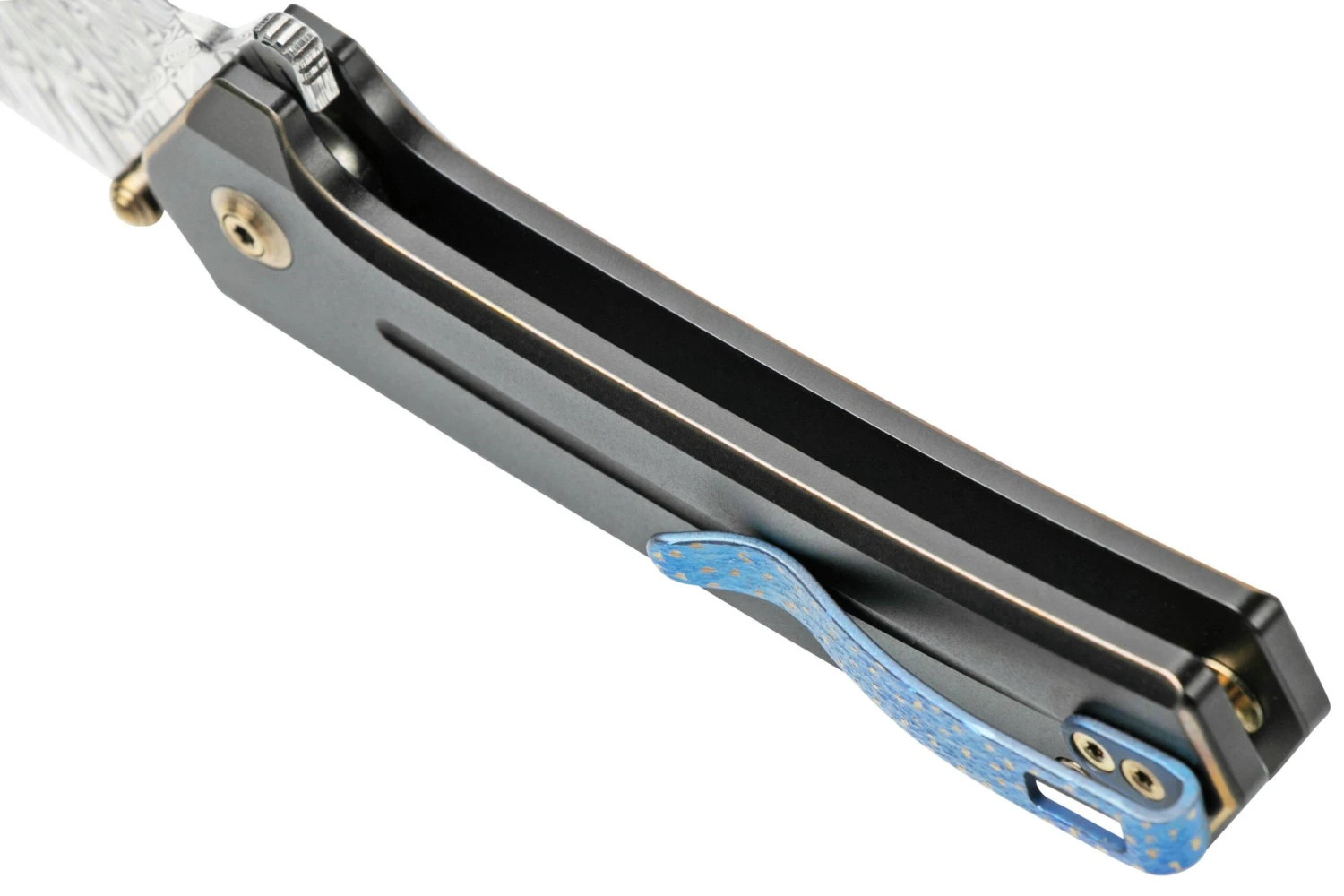 WE Knife Culex WE21026B-DS1, Bronze & Black Titanium, Damasteel Couteau De Poche 7 WE Knife Culex WE21026B-DS1, Bronze & Black Titanium, Damasteel Couteau De Poche – Image 5