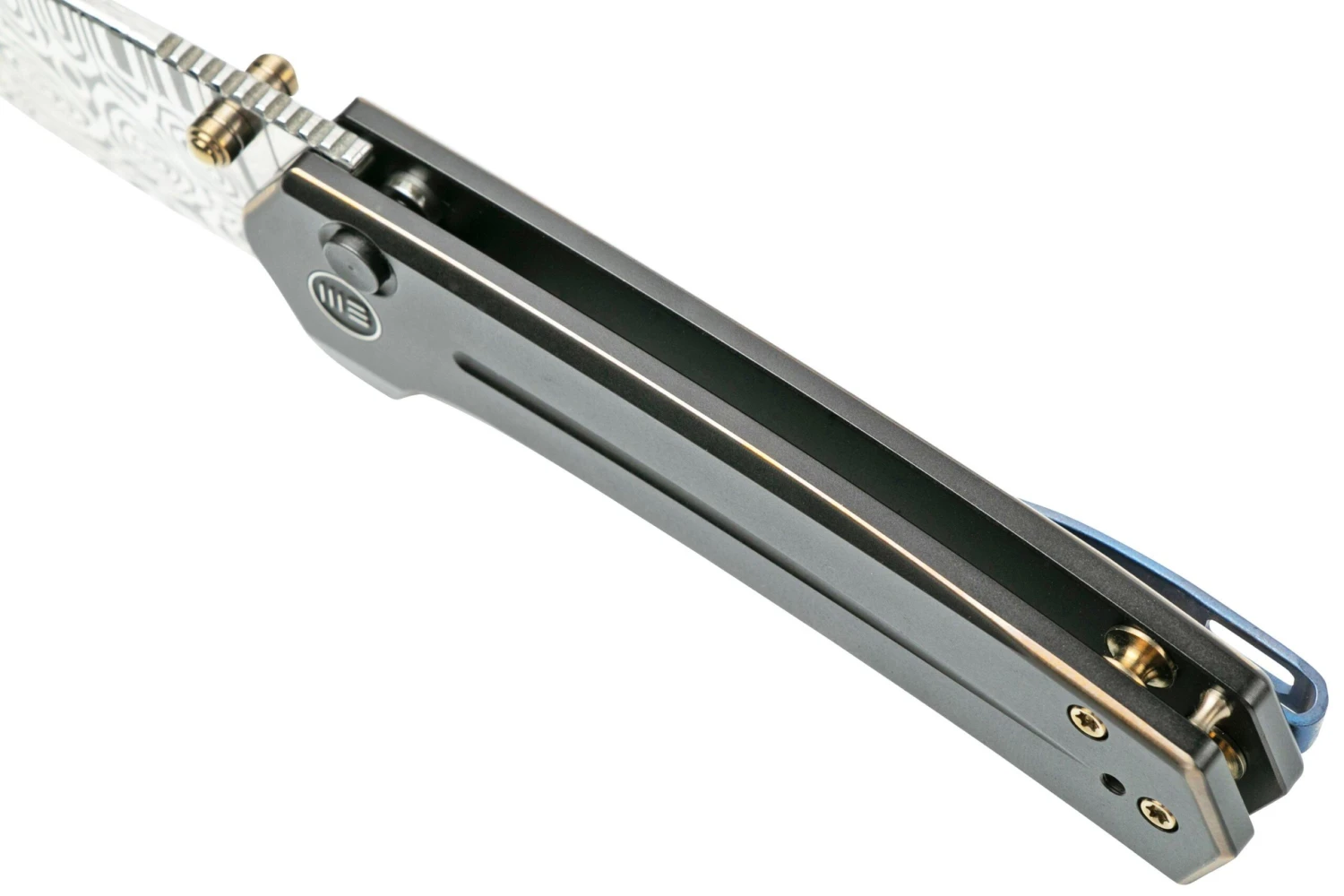 WE Knife Culex WE21026B-DS1, Bronze & Black Titanium, Damasteel Couteau De Poche 9 WE Knife Culex WE21026B-DS1, Bronze & Black Titanium, Damasteel Couteau De Poche – Image 7