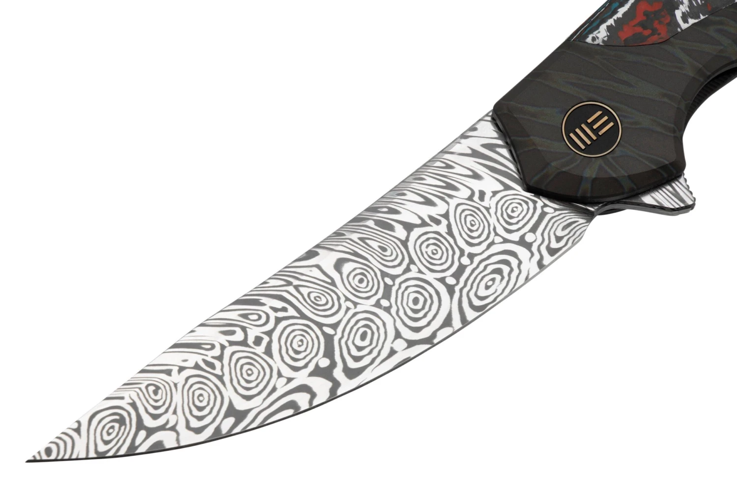 WE Knife Merata, WE22008B-DS1 Limited Edition, Gray Titanium, Heimskringla Damasteel, Couteau De Poche 5 WE Knife Merata, WE22008B-DS1 Limited Edition, Gray Titanium, Heimskringla Damasteel, Couteau De Poche â Image 3