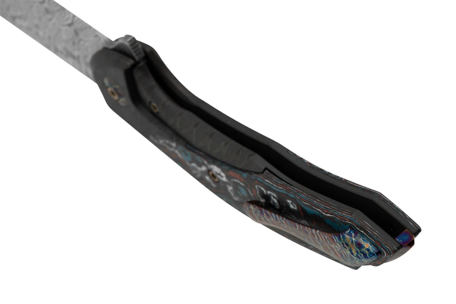 WE Knife Merata, WE22008B-DS1 Limited Edition, Gray Titanium, Heimskringla Damasteel, Couteau De Poche 6 WE Knife Merata, WE22008B-DS1 Limited Edition, Gray Titanium, Heimskringla Damasteel, Couteau De Poche â Image 4