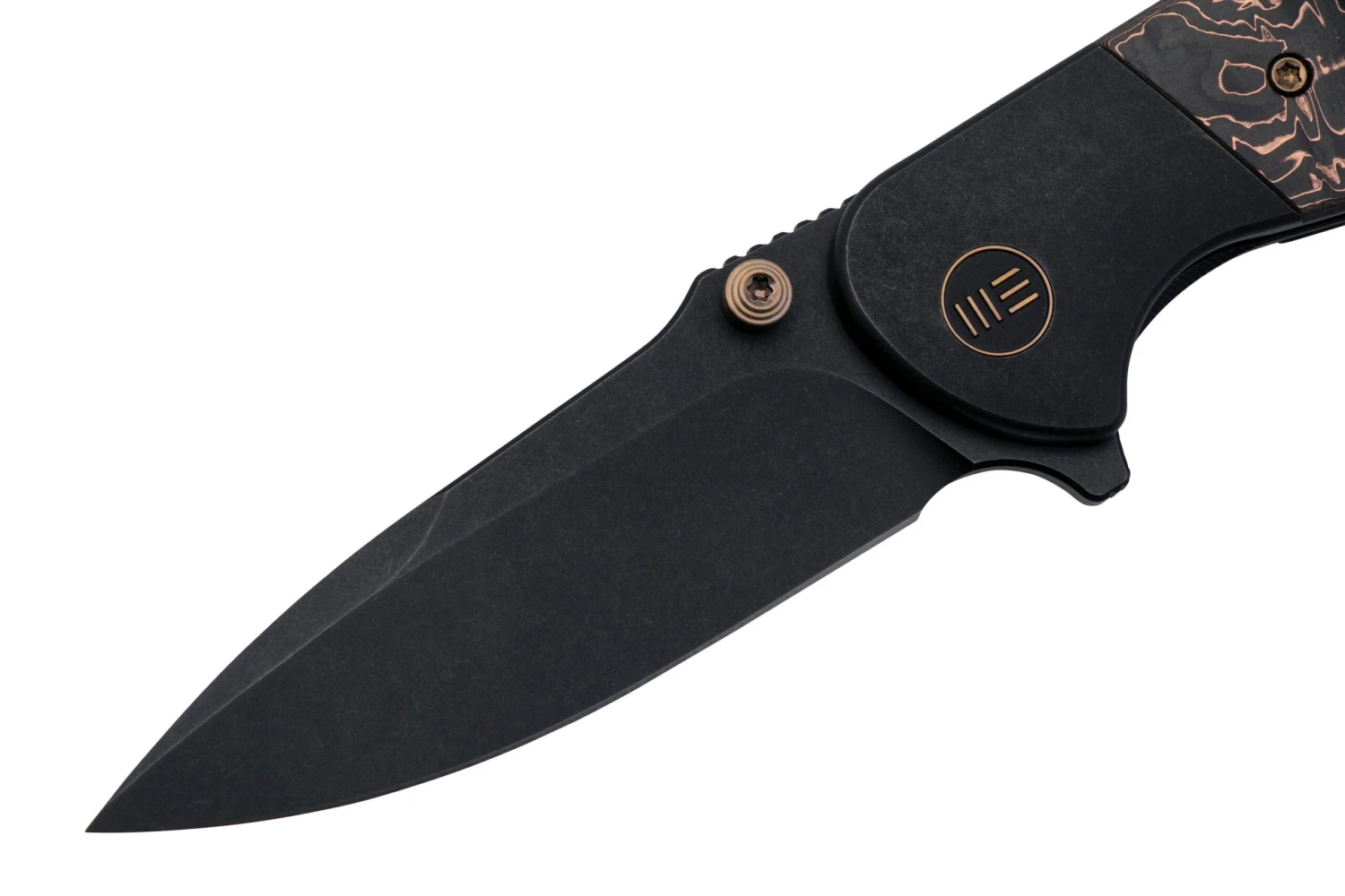 WE Knife Nitro Mini WE22015-2, Black Titanium, Copperfoil Carbonfiber Inlay, CPM 20CV Couteau De Poche 5 WE Knife Nitro Mini WE22015-2, Black Titanium, Copperfoil Carbonfiber Inlay, CPM 20CV Couteau De Poche – Image 3